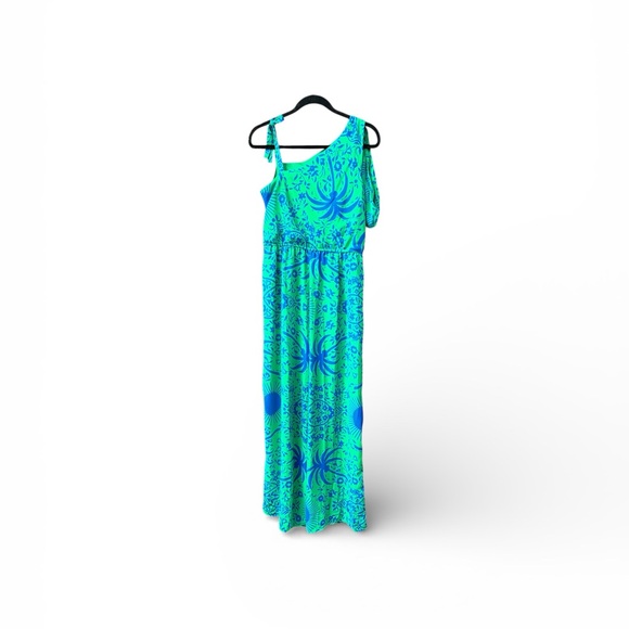 Rabbit Rabbit Rabbit Designs Green Blue Patterned Jumpsuit Size 12 - Picture 6 of 9